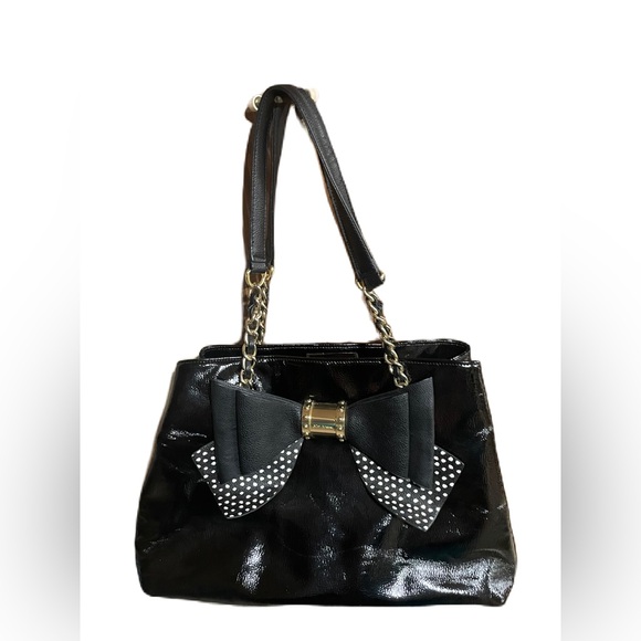 Betsey Johnson Handbags - Betsey Johnson polkadot bow bag